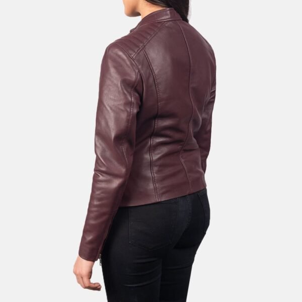 Kelsee  Leather Biker Jacket - Image 21