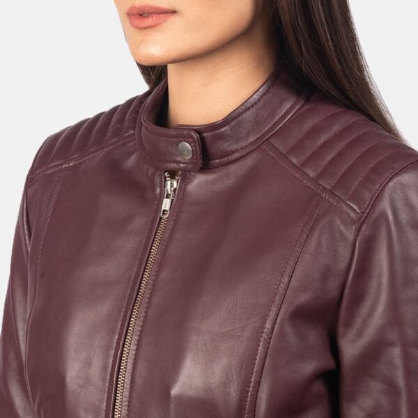 Kelsee  Leather Biker Jacket - Image 22