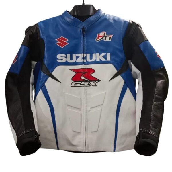 SUZUKI GSXR MOTORBIKE RACING LEATHER JACKET