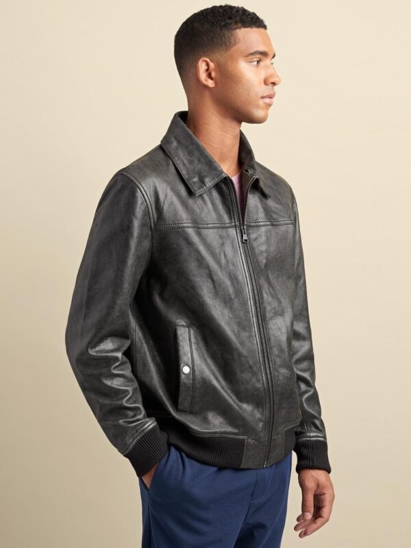 Leather Aviator Bomber - Image 5