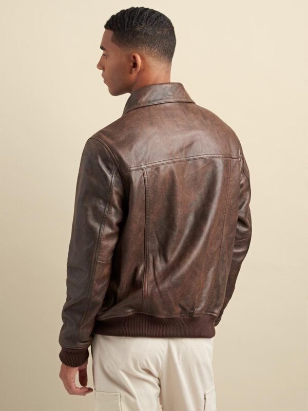 Leather Aviator Bomber - Image 3