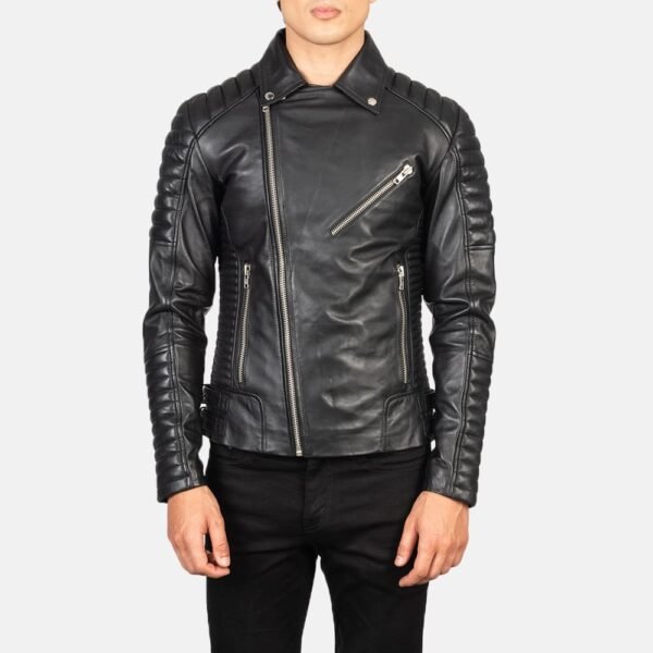 Biker Style Leather Jacket Men - Image 3