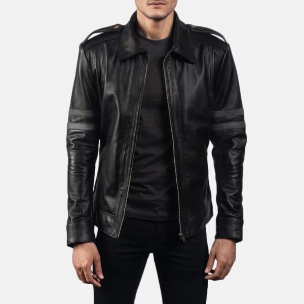 Biker Leather Jacket Black