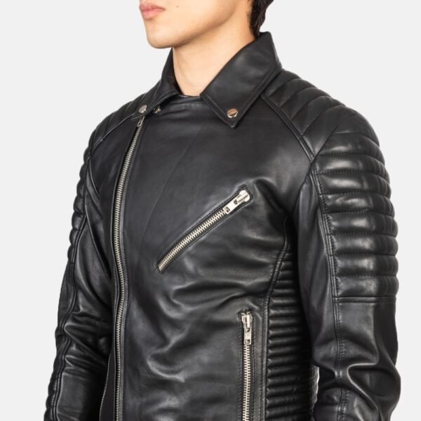 Biker Style Leather Jacket Men - Image 4