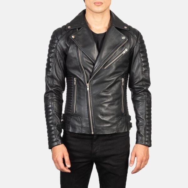 Biker Style Leather Jacket Men