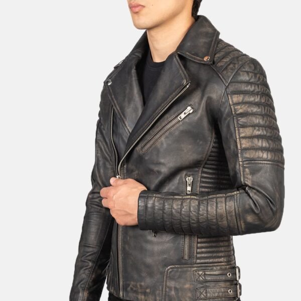 Biker Style Leather Jacket Men - Image 8