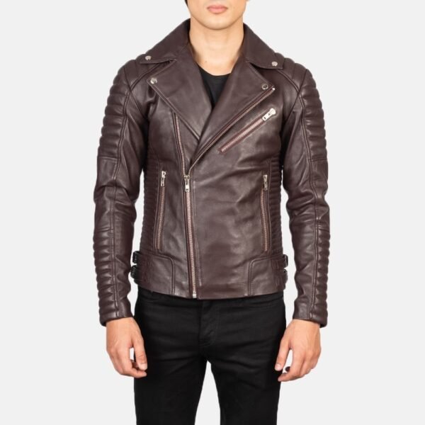 Biker Style Leather Jacket Men - Image 14