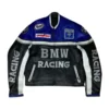 RARE BMW LEATHER JACKET RACING BIG LOGO VINTAGE