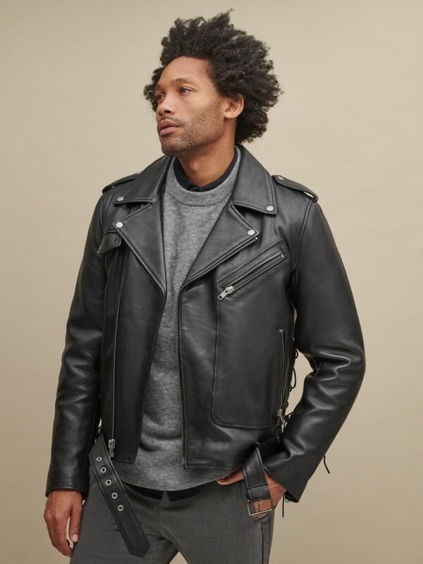 Finn Leather Rider Jacket with Thinsulate Lining - Image 3