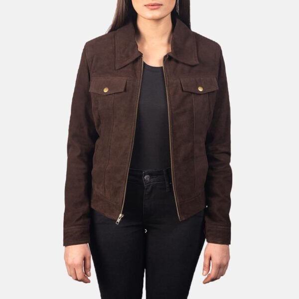 Suzy Mocha Suede Jacket - Image 8