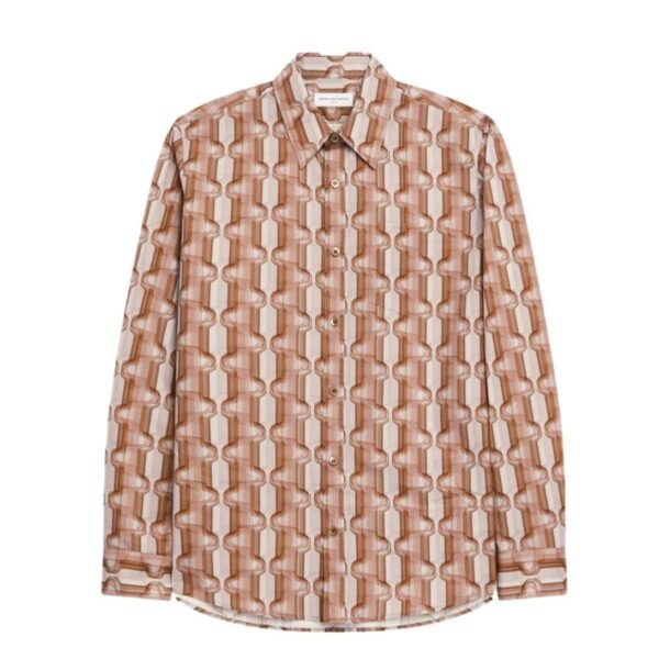 DRIES VAN NOTEN PRINTED FITTED SHIRT