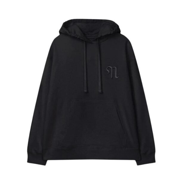 NANUSHKA EVER ORGANICALLY GROWN COTTON LOGO HOODIE BLACK