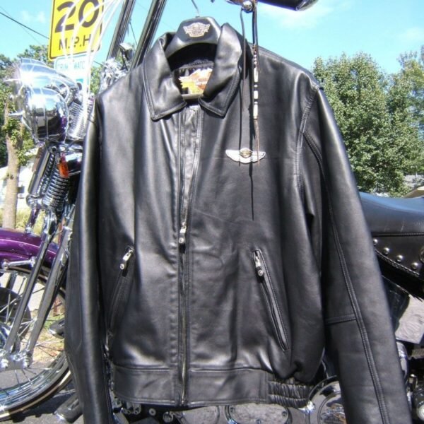 MEN’S HARLEY DAVIDSON BIKER LEATHER JACKET - Image 2