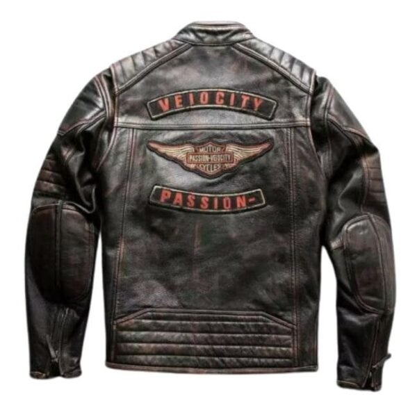 MEN’S HARLEY DAVIDSON BIKER LEATHER JACKET - Image 2