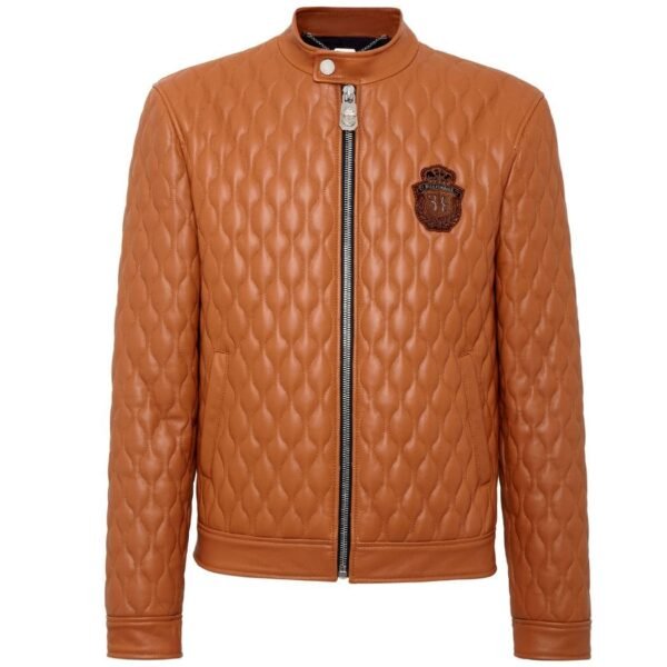 BILLIONAIRE QUILTED LEATHER JACKET - Image 2