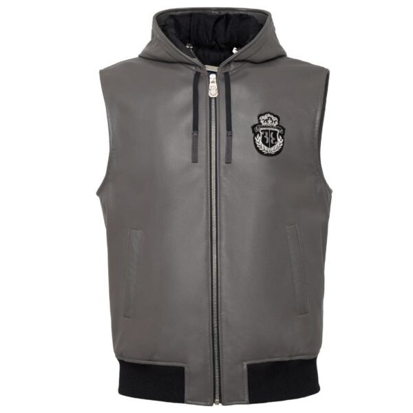 BILLIONAIRE SLEEVELESS LEATHER VEST - Image 2