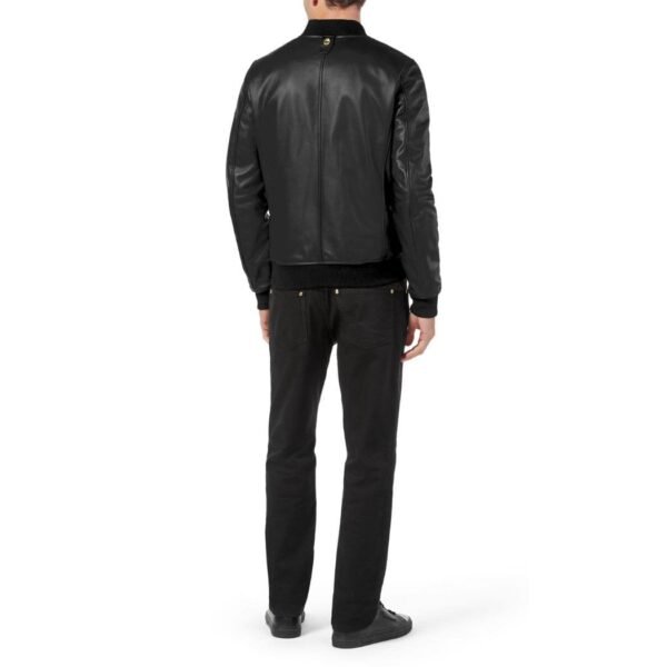 BILLIONAIRE BASIC LEATHER BOMBER - Image 3