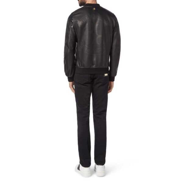 BILLIONAIRE BASIC LEATHER BOMBER MEMBERS ONLY - Image 2