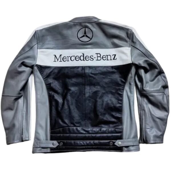 MERCEDES X MCLAREN RACING LEATHER JACKET STREETWEAR - Image 2