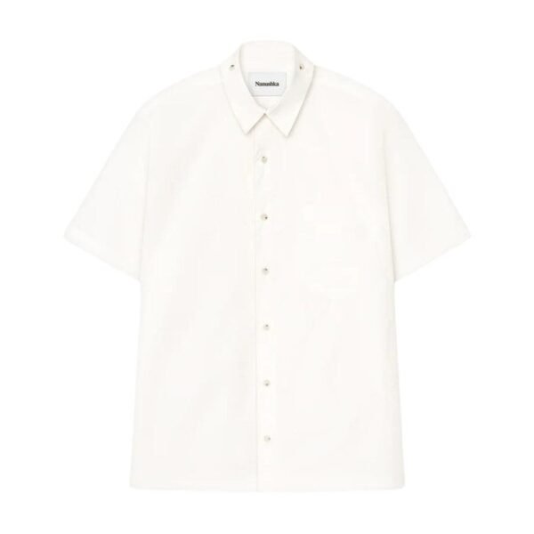 NANUSHKA ADAM SHORT SLEEVE POPLIN SHIRT WHITE