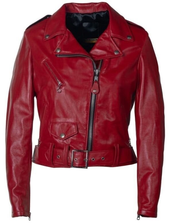 Women's Cropped Perfecto in Lambskin Leather Jacket