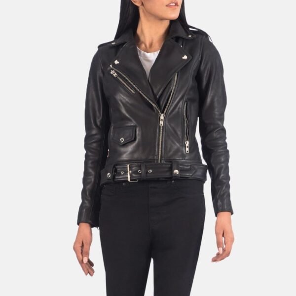 Alison Leather Biker Jacket - Image 17