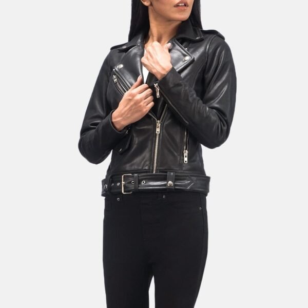 Alison Leather Biker Jacket - Image 16