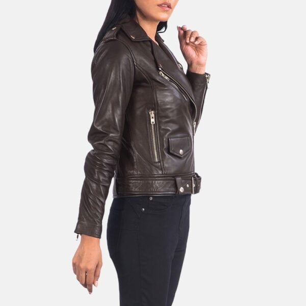 Alison Leather Biker Jacket - Image 12