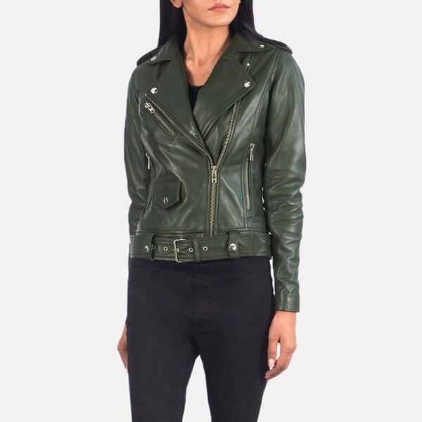 Alison Leather Biker Jacket - Image 6