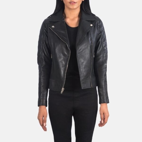 Carolyn Quilted (Color) Biker Jacket - Image 16