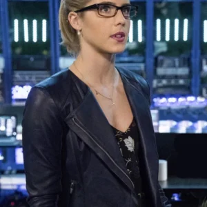 EMILY BETT RICKARDS ARROW LEATHER JACKET