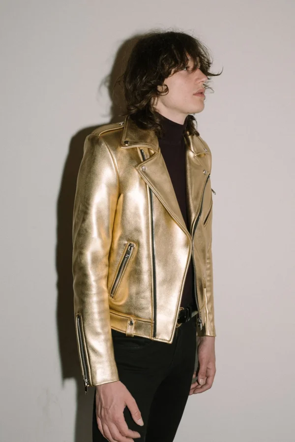 GOLD LEATHER JACKET