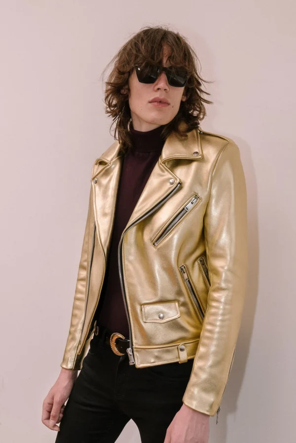 GOLD LEATHER JACKET - Image 2