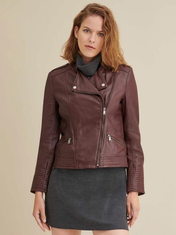 Monica Asymmetrical Leather Jacket