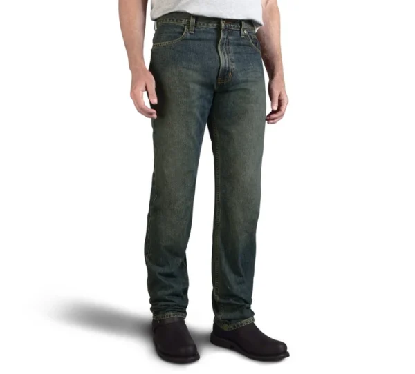 Men's Classic Traditional Fit Jeans - Washed Blue