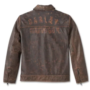 Men's Gas & Oil Leather Jacket - Brown Leather