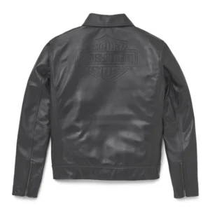 Men's Lisbon Debossed Leather Jacket