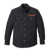 Men's Operative Riding Shirt Jacket - Black