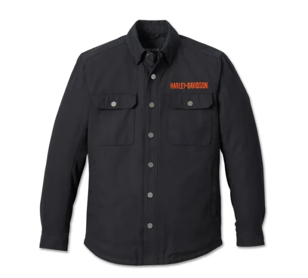 Men's Operative Riding Shirt Jacket - Black