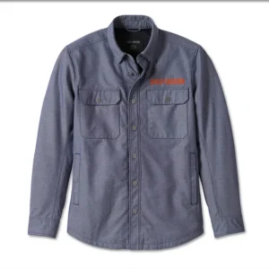 Men's Operative Riding Shirt Jacket - Peacoat