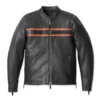 Men's Victory Lane II Leather Jacket - Black