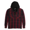 Men's Willie G Skull Hoodie Buffalo Check Shirt Jacket - Tall