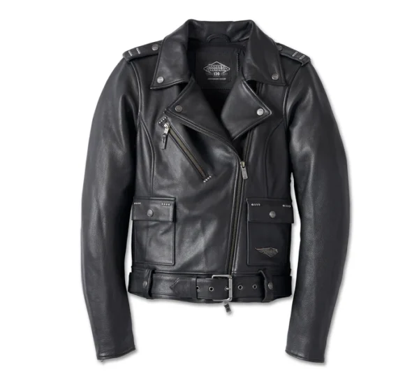 Women's 120th Anniversary Cycle Queen Leather Biker Jacket