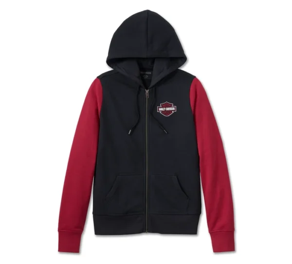 Women's Bar & Shield Zip Front Hoodie