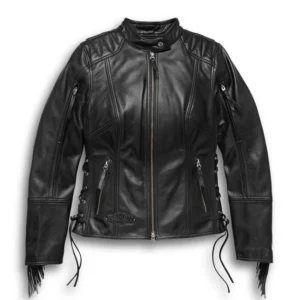 Women's Boone Fringed Leather Jacket - Tall