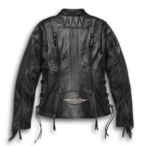 Women's Boone Fringed Leather Jacket - Tall