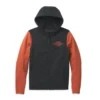 Women's Deflector Hooded Riding Fleece - Black/Vintage Orange