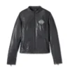 Women's Factory Perforated Leather Jacket