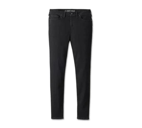 Women's Harley-Davidson High Rise Skinny Jeans - Black Denim