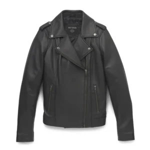 Women's Lisbon Debossed Leather Jacket